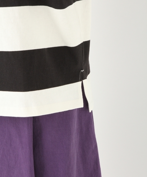 niko and...（ニコアンド）の「オリジナル空紡糸ボーダーラガーシャツ（Tシャツ/カットソー・レディース・ブラック/イエロー/レッド/ネイビー・LARGE/MEDIUM）」の10枚目の写真