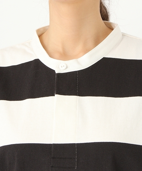 niko and...（ニコアンド）の「オリジナル空紡糸ボーダーラガーシャツ（Tシャツ/カットソー・レディース・ブラック/イエロー/レッド/ネイビー・LARGE/MEDIUM）」の9枚目の写真