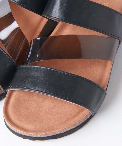 natural couture（ナチュラルクチュール）の「クリアコンビサンダル（サンダル・レディース・アイボリー/ブラック/ブラウン/シルバー・L/M）」の8枚目の写真