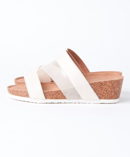 natural couture（ナチュラルクチュール）の「クリアコンビサンダル（サンダル・レディース・アイボリー/ブラック/ブラウン/シルバー・L/M）」の11枚目の写真