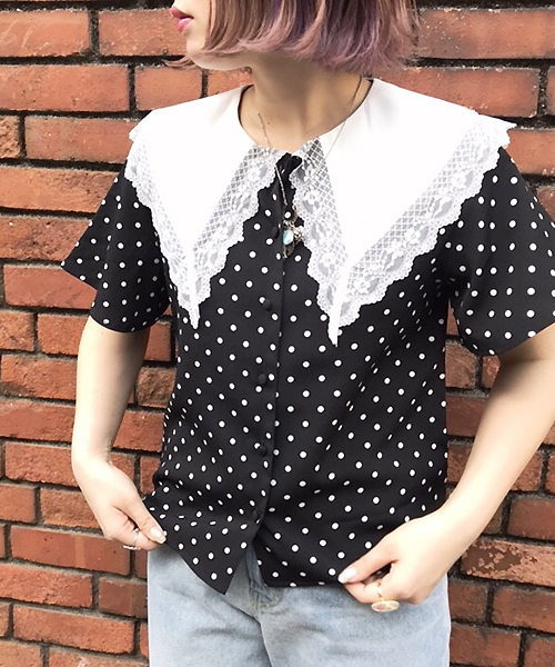 apres jour（アプレジュール）の「CONYドットエリレースブラウス【ZOZOTOWN限定アイテム】（シャツ/ブラウス・レディース・ホワイト/ブラック・フリー）」の8枚目の写真