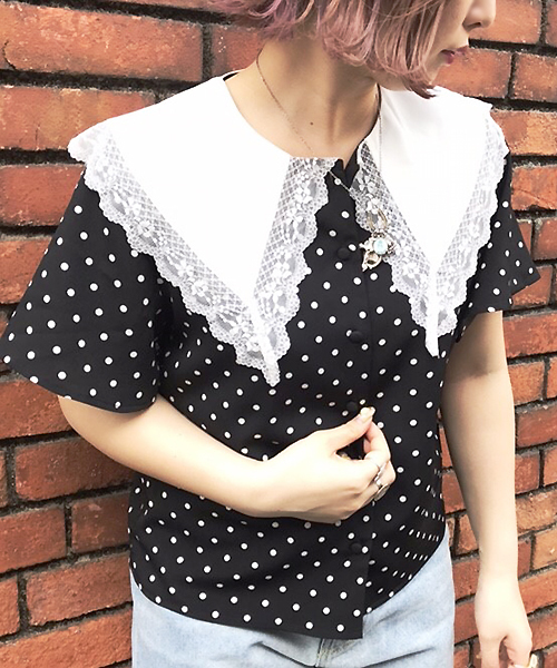 apres jour（アプレジュール）の「CONYドットエリレースブラウス【ZOZOTOWN限定アイテム】（シャツ/ブラウス・レディース・ホワイト/ブラック・フリー）」の10枚目の写真