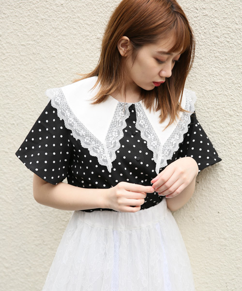 apres jour（アプレジュール）の「CONYドットエリレースブラウス【ZOZOTOWN限定アイテム】（シャツ/ブラウス・レディース・ホワイト/ブラック・フリー）」の11枚目の写真