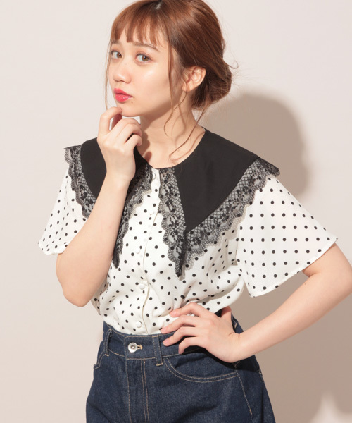 apres jour（アプレジュール）の「CONYドットエリレースブラウス【ZOZOTOWN限定アイテム】（シャツ/ブラウス・レディース・ホワイト/ブラック・フリー）」の17枚目の写真