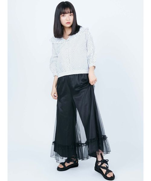 merry jenny（メリージェニー）の「ドットフリルカラーブラウス（シャツ/ブラウス・レディース・オフホワイト/ブラック/ミント・FREE）」の16枚目の写真