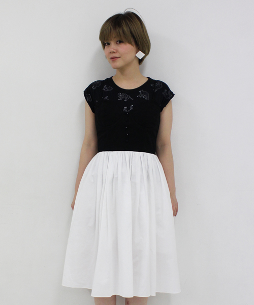 i（アイ）の「【i】　配色コルセットOP（ワンピース・レディース・ホワイト/ブラック・FREE）」の5枚目の写真