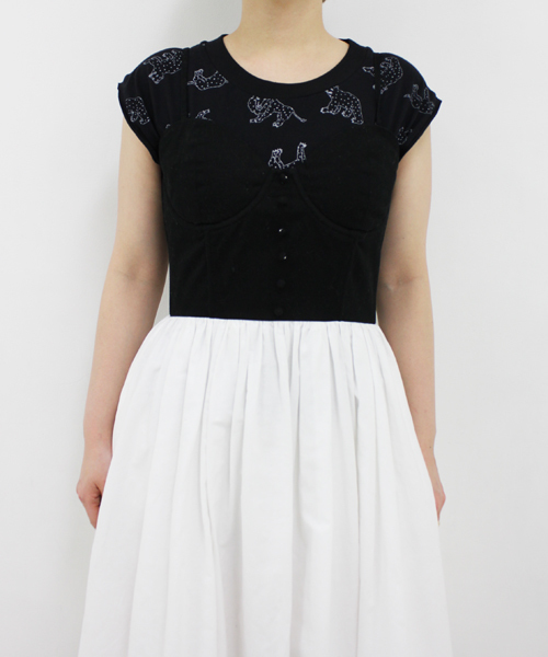 i（アイ）の「【i】　配色コルセットOP（ワンピース・レディース・ホワイト/ブラック・FREE）」の8枚目の写真