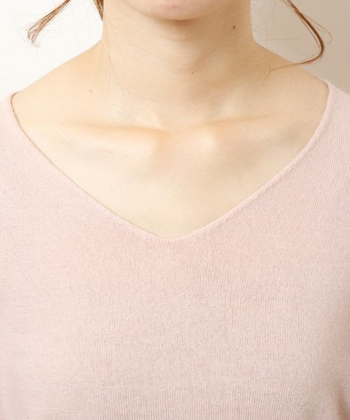 カシミヤタッチVネックプルオーバー カシミヤタッチVネックプルオーバー