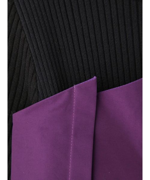 UN3D.（アンスリード）の「ビスチェレイヤードニットワンピース