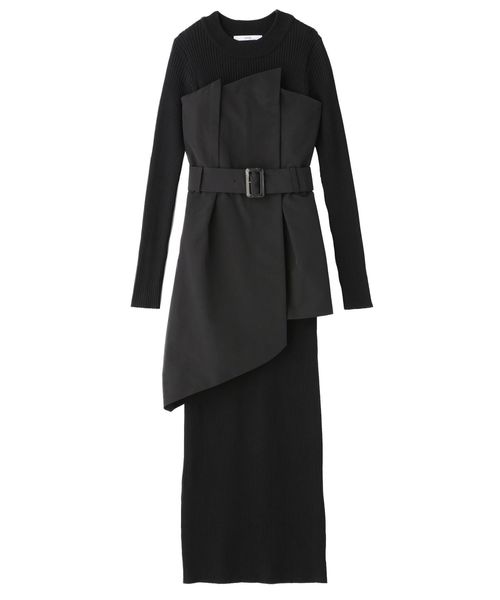 UN3D.（アンスリード）の「ビスチェレイヤードニットワンピース