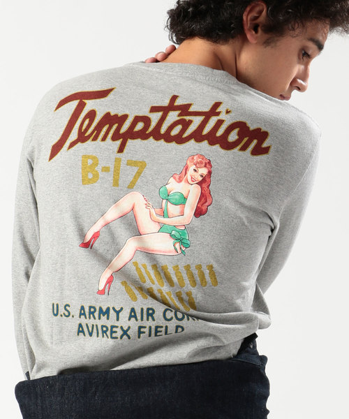 AVIREX（アヴィレックス）の「AVIREX/アヴィレックス/ピンナップガール Tシャツ/PINUP GIRL T-SHIRT TEMPTATION（Tシャツ/カットソー・メンズ・ホワイト/ブラック/ライトブルーグレー・MEDIUM/LARGE/X-LARGE/XX-LARGE）」の3枚目の写真