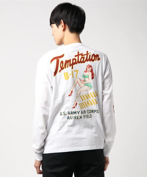 AVIREX（アヴィレックス）の「AVIREX/アヴィレックス/ピンナップガール Tシャツ/PINUP GIRL T-SHIRT TEMPTATION（Tシャツ/カットソー・メンズ・ホワイト/ブラック/ライトブルーグレー・MEDIUM/LARGE/X-LARGE/XX-LARGE）」の4枚目の写真