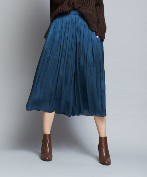 qualite（カリテ）の「ヴィンテージサテンプリーツスカーチョ（その他パンツ・レディース・ブラック/ベージュ/ブルー・フリー）」の3枚目の写真