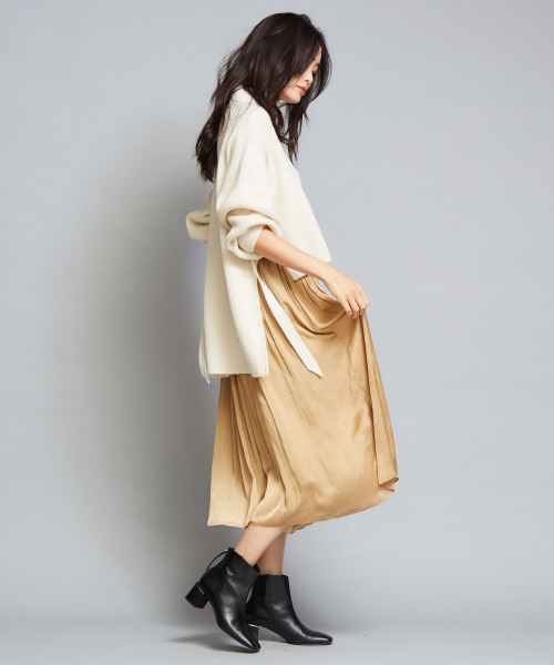 qualite（カリテ）の「ヴィンテージサテンプリーツスカーチョ（その他パンツ・レディース・ブラック/ベージュ/ブルー・フリー）」の10枚目の写真