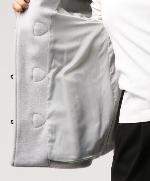 archives（アルシーヴ）の「ショート丈ダッフルコート（ダッフルコート・レディース・パープル/ネイビー/アイボリー/シルバーグレー・MEDIUM）」の5枚目の写真