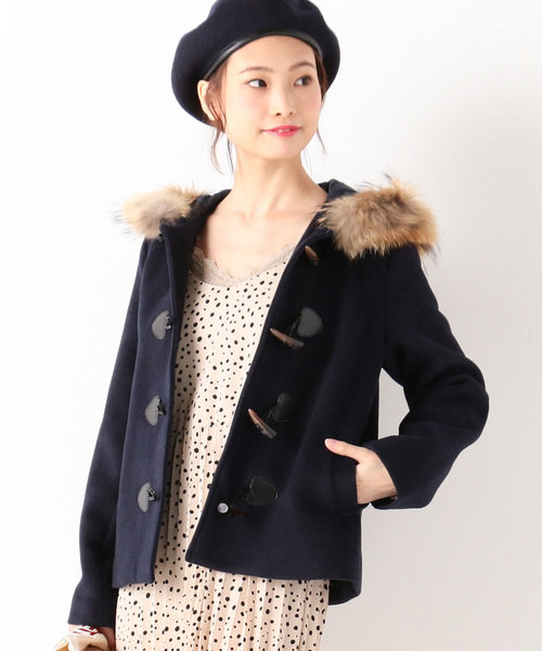 archives（アルシーヴ）の「ショート丈ダッフルコート（ダッフルコート・レディース・パープル/ネイビー/アイボリー/シルバーグレー・MEDIUM）」の4枚目の写真