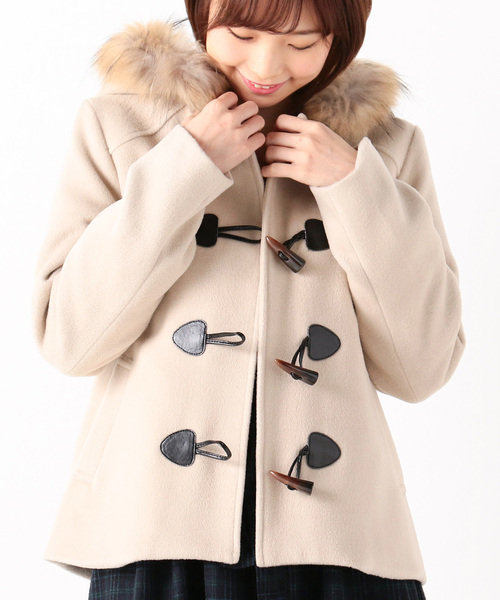 archives（アルシーヴ）の「ショート丈ダッフルコート（ダッフルコート・レディース・パープル/ネイビー/アイボリー/シルバーグレー・MEDIUM）」の2枚目の写真