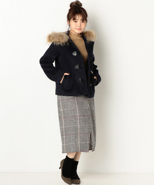 archives（アルシーヴ）の「ショート丈ダッフルコート（ダッフルコート・レディース・パープル/ネイビー/アイボリー/シルバーグレー・MEDIUM）」の13枚目の写真