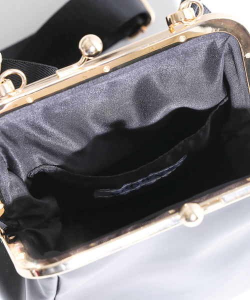 WEGO（ウィゴー）の「WEGO/がま口ショルダーバッグ（ショルダーバッグ・レディース・ブラック/ホワイト系その他/シルバー・FREE）」の9枚目の写真