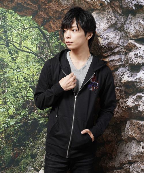 おしゃれスタ(オシャレスタ)の「スカルラインストーンフードジップジャケット(SS)(その他アウター・メンズ・A/B/C/D・L/M)」の3枚目の写真