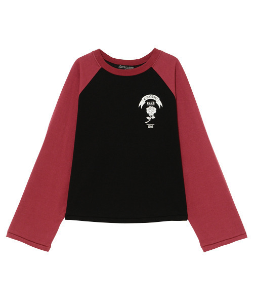 Candy Stripper（キャンディストリッパー）の「CANDY CLUB RAGLAN トップ（Tシャツ/カットソー・レディース・ブラック/オフホワイト/イエロー・2）」の15枚目の写真