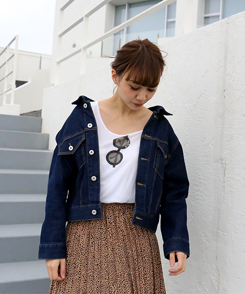 MARBLE WALTS(マーブルワルツ)の「デニム後ろリボンGジャン(デニムジャケット・レディース・インディゴブルー/ブルー・M/L)」の19枚目の写真