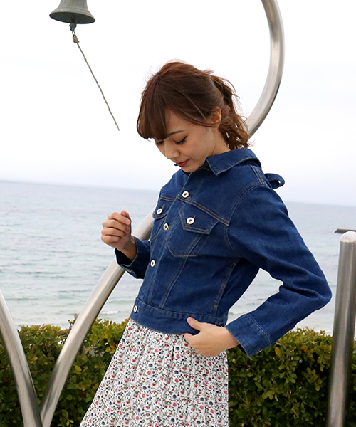 MARBLE WALTS(マーブルワルツ)の「デニム後ろリボンGジャン(デニムジャケット・レディース・インディゴブルー/ブルー・M/L)」の15枚目の写真