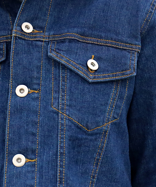 MARBLE WALTS(マーブルワルツ)の「デニム後ろリボンGジャン(デニムジャケット・レディース・インディゴブルー/ブルー・M/L)」の5枚目の写真