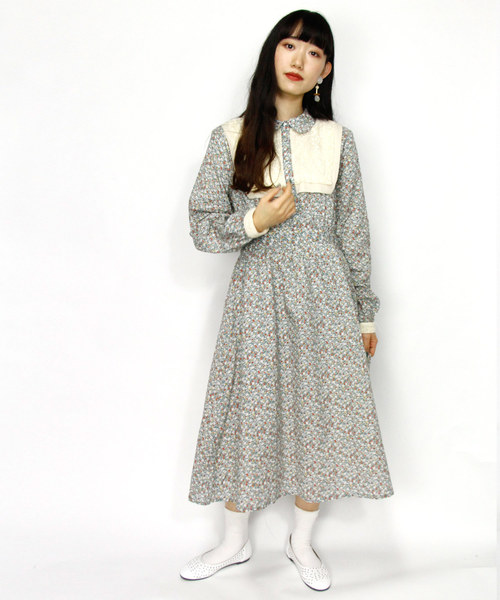 花柄 重ねop ワンピース Paravion パラビオン のファッション