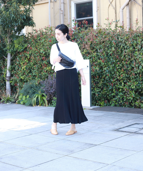 Auntie Rosa(アンティローザ)の「【Auntie Rosa】ニットプリーツロングスカート(スカート・レディース・ブラック/ベージュ/モカ/ナチュラル・FREE)」の9枚目の写真