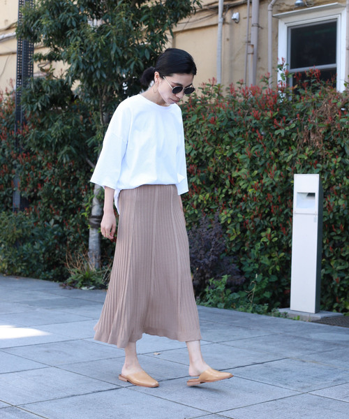 Auntie Rosa(アンティローザ)の「【Auntie Rosa】ニットプリーツロングスカート(スカート・レディース・ブラック/ベージュ/モカ/ナチュラル・FREE)」の16枚目の写真