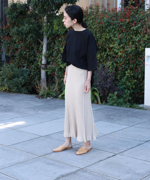 Auntie Rosa(アンティローザ)の「【Auntie Rosa】ニットプリーツロングスカート(スカート・レディース・ブラック/ベージュ/モカ/ナチュラル・FREE)」の21枚目の写真