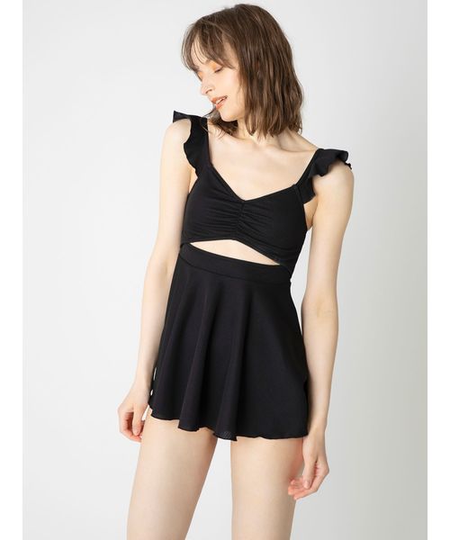 dazzlin（ダズリン）の「フリルショルダーワンピース【水着】（水着・レディース・ブラック/ピンク/ブルー・FREE）」の6枚目の写真