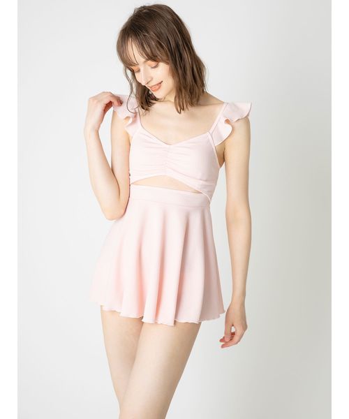 dazzlin（ダズリン）の「フリルショルダーワンピース【水着】（水着・レディース・ブラック/ピンク/ブルー・FREE）」の8枚目の写真