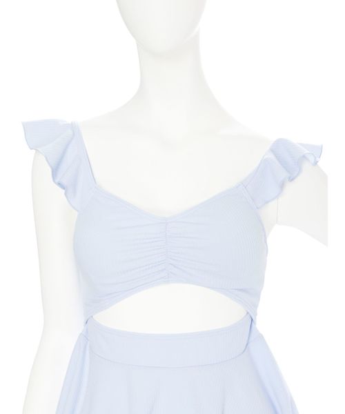 dazzlin（ダズリン）の「フリルショルダーワンピース【水着】（水着・レディース・ブラック/ピンク/ブルー・FREE）」の16枚目の写真