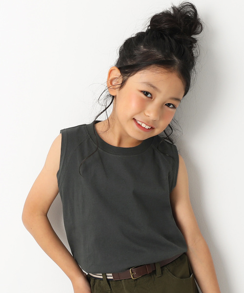 devirock(デビロック)の「ボックスタンクトップ(タンクトップ・キッズ・ホワイト/テラコッタ/スミクロ/カーキ・130cm/160cm/110cm/150cm/120cm/100cm/140cm)」の3枚目の写真