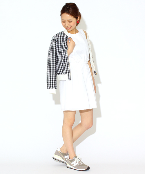 Ray BEAMS(レイビームス)の「◎○Ray BEAMS / サッカーストライプ ギャザーワンピース(ワンピース・レディース・ホワイト/ブルー系その他・0/1)」の17枚目の写真