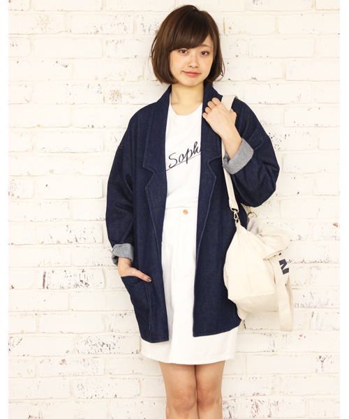 Kastane（カスタネ）の「【Kastane】 MAGAZINE BAG（トートバッグ・レディース・ホワイト/ブル－グレ－/ネイビー・FREE）」の14枚目の写真