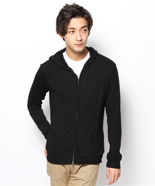 PLST(プラステ)の「Men 二重仕立てジップアップパーカ(パーカー・メンズ・ブラック/ヘザーグレー・LARGE/X-LARGE/MEDIUM/SMALL)」の1枚目の写真