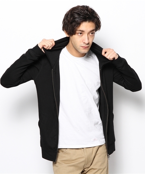 PLST(プラステ)の「Men 二重仕立てジップアップパーカ(パーカー・メンズ・ブラック/ヘザーグレー・LARGE/X-LARGE/MEDIUM/SMALL)」の3枚目の写真