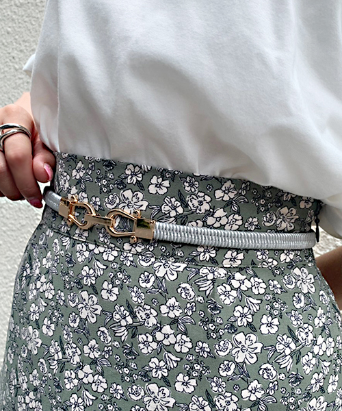 apres jour（アプレジュール）の「【apres jour×ARIAZ】ビットゴムベルト（ベルト・レディース・ブラック/シルバー/ゴールド/アイボリー・FREE）」の4枚目の写真