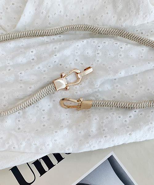 apres jour（アプレジュール）の「【apres jour×ARIAZ】ビットゴムベルト（ベルト・レディース・ブラック/シルバー/ゴールド/アイボリー・FREE）」の8枚目の写真