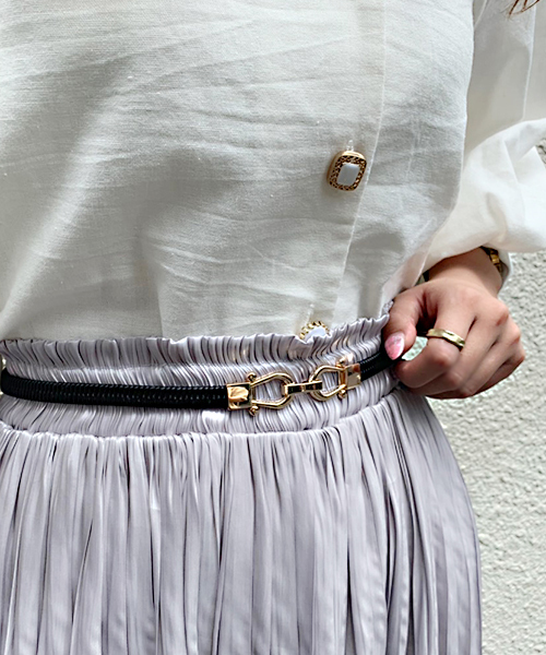 apres jour（アプレジュール）の「【apres jour×ARIAZ】ビットゴムベルト（ベルト・レディース・ブラック/シルバー/ゴールド/アイボリー・FREE）」の22枚目の写真