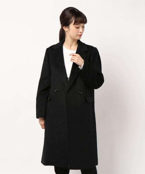 INTERPLANET（インタープラネット）の「ウールカルゼチェスターコート（チェスターコート・レディース・チャコールグレー/ブラック/ネイビー・FREE）」の2枚目の写真