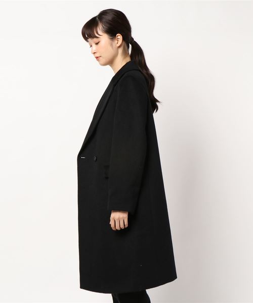 INTERPLANET（インタープラネット）の「ウールカルゼチェスターコート（チェスターコート・レディース・チャコールグレー/ブラック/ネイビー・FREE）」の4枚目の写真