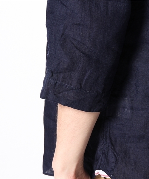 SHIPS(シップス)の「SC: 7スリーブ リネン ソリッド カプリシャツ(シャツ/ブラウス・メンズ・ホワイト/ネイビー・SMALL/MEDIUM/LARGE/X-LARGE)」の9枚目の写真