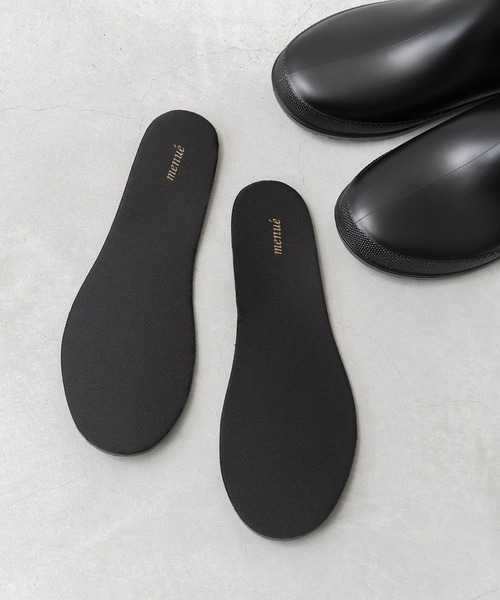 menue(メヌエ)の「シューズバッグ付き 折りたためるロングレインブーツ ポータブルレインブーツ(レインシューズ・レディース・ブラック/ダークブラウン・LL/S/M/L)」の7枚目の写真