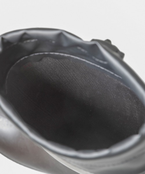 menue(メヌエ)の「シューズバッグ付き 折りたためるロングレインブーツ ポータブルレインブーツ(レインシューズ・レディース・ブラック/ダークブラウン・LL/S/M/L)」の6枚目の写真