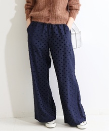 IENA LA BOUCLE ドットジャガード イージーパンツ◆