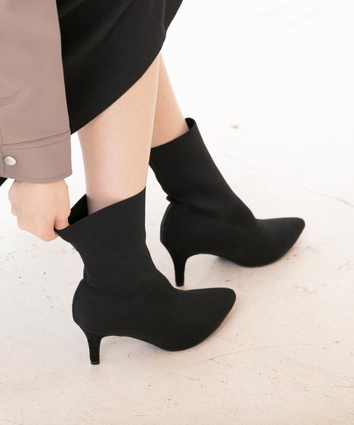 KOBE LETTUCE（コウベレタス）の「2TYPEソックスブーツ　ショーツブーツ（ブーツ・レディース・ブラック系その他/ベージュ系その他/ブラック系その他2/ベージュ系その他2/ブラウン系その他2/ブラック系その他4/ホワイト系その他2/ブラウン系その他/ホワイト系その他/ブラック系その他3・S/LL/M/L）」の5枚目の写真